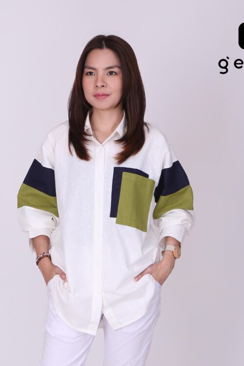 GENKA- Kemeja Kasual Kantong 2 Warna- Zanna Shirts
