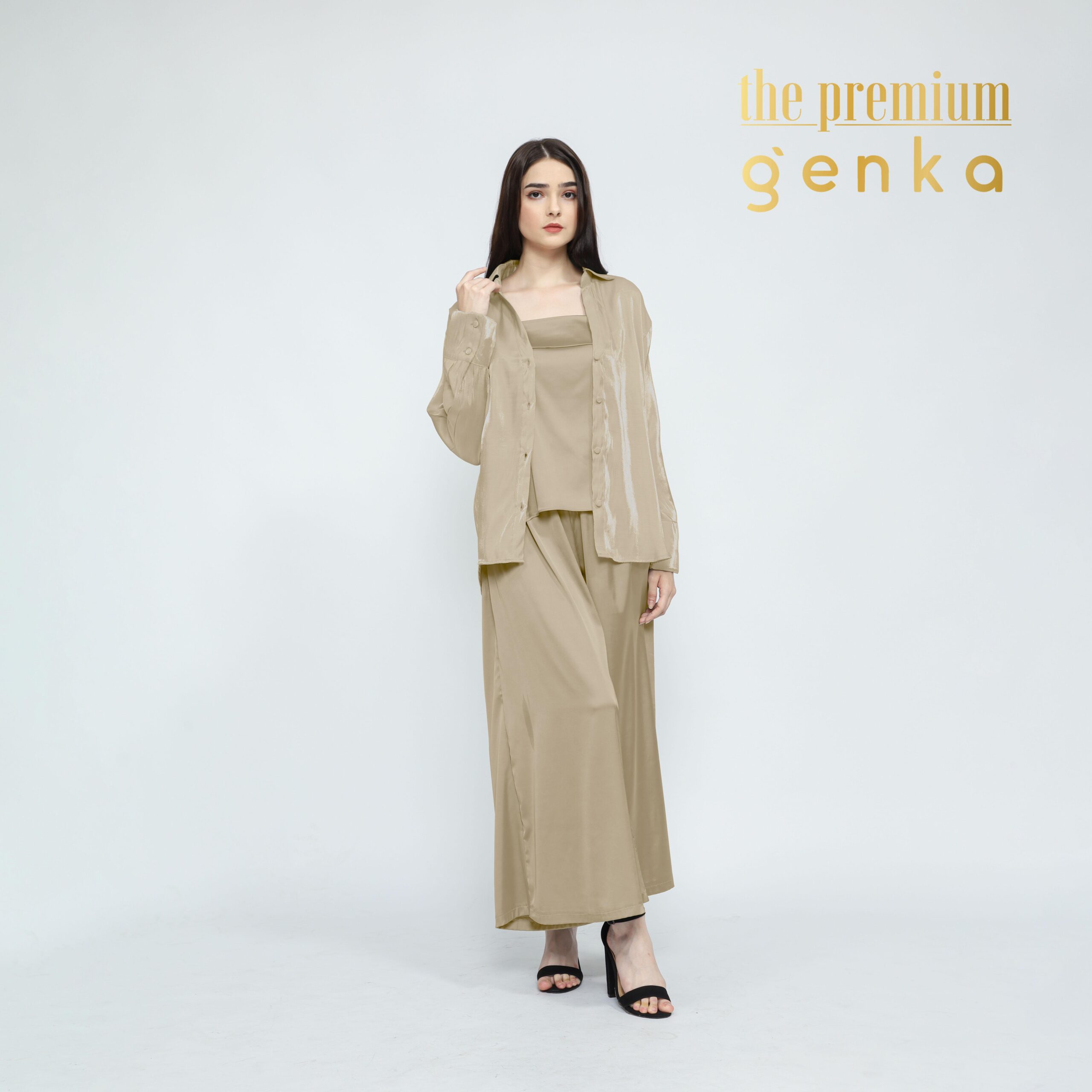 GENKA-Bundling Kemeja Premium,Rok Celana & Tank Top Victoria - Image 3