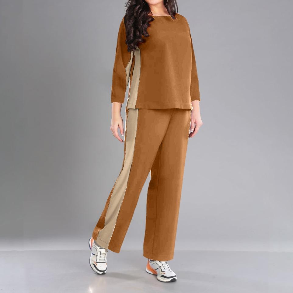 GENKA - One Set Atasan & Celana Panjang Kaos Katun Sheyla Sporty - Image 2