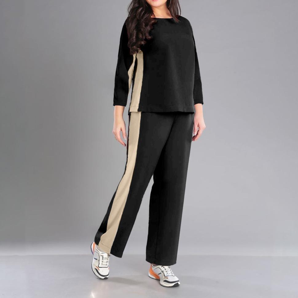 GENKA - One Set Atasan & Celana Panjang Kaos Katun Sheyla Sporty - Image 3